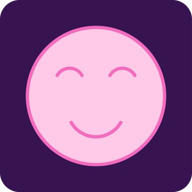 Gülümse. Web simgesi basit illüstrasyon