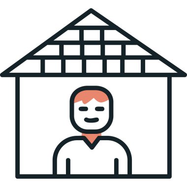 Karantina web simgesi vektör illüstrasyonu