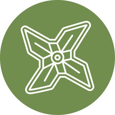 Shuriken simgesinin vektör illüstrasyonu          