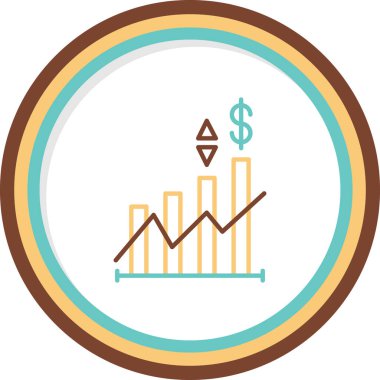 fiyat çizgisi düz vektör simgesi 