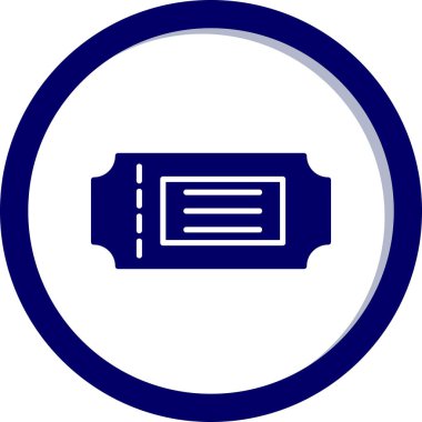 Bilet web simgesi, vektör çizim