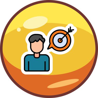 Amaç ağ simgesi vektör illüstrasyonu