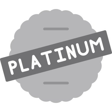 Platin Web simgesi vektör illüstrasyonu