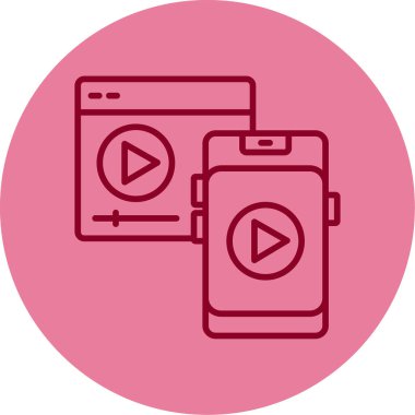 video oynatıcı simgesi, vektör illüstrasyonu 