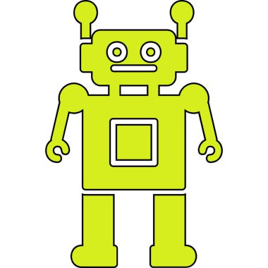 robot. Web simgesi basit illüstrasyon 
