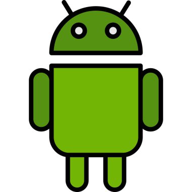 android simgesi vektör çizimi tasarımı