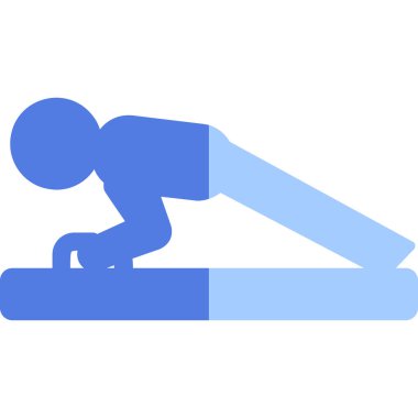 İnsanoğlu egzersiz yapıyor, spor simgesi, vektör 