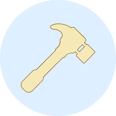 Çekiç ağı simgesi, basit vektör illüstrasyonu 