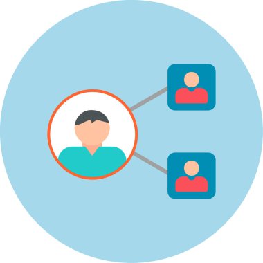 insanlar bağlantı simgesi, vektör illüstrasyonu basit tasarım