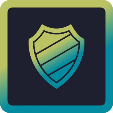 kalkan simgesi web basit illüstrasyon