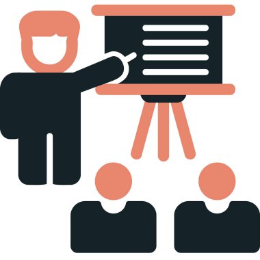 personel eğitim simgesi, vektör illüstrasyonu basit tasarım