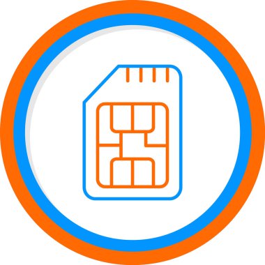 Sim Kart web simgesi, vektör illüstrasyonu