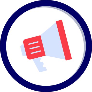 megafon web simgesi, vektör çizim 