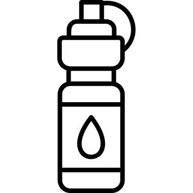 Su şişesi. Web simgesi basit illüstrasyon