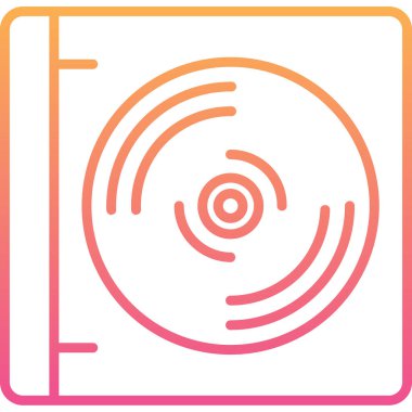 CD mi? Web simgesi basit illüstrasyon                