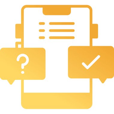 Quiz web simgesi vektör illüstrasyonu