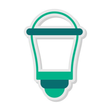 Enerji tasarrufu ampulü. Web simgesi basit illüstrasyon