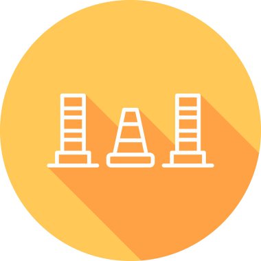 Bollard web simgesi vektör illüstrasyonu