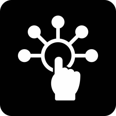 Etkileşimli web simgesi vektör illüstrasyonu