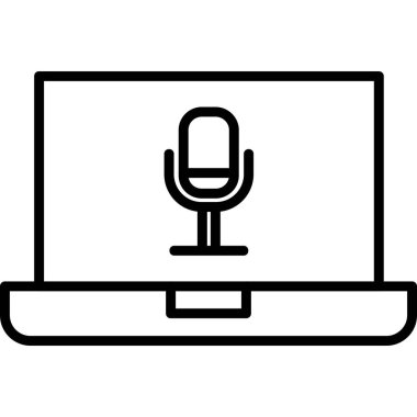 dizüstü bilgisayar simgesi, vektör illüstrasyonu basit tasarım