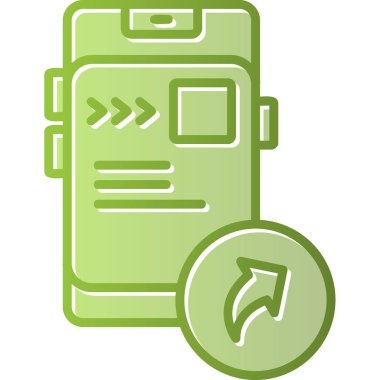 İleri simgesinin vektör illüstrasyonu  