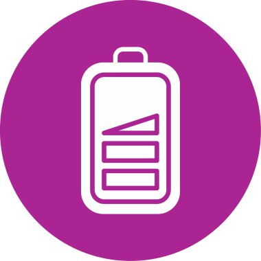 düşük pil web simgesi, vektör çizim