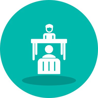 İş Görüşmesi modern simgesinin vektör illüstrasyonu        