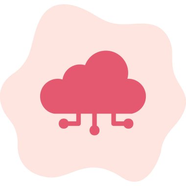 bulut hesaplama web simgesi vektör illüstrasyonu 