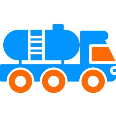 Petrol kamyonu simgesinin vektör çizimi             