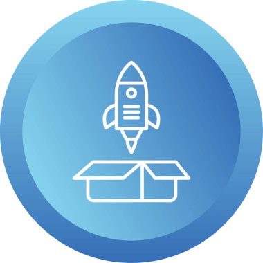 Fırlatılıyor. Web simgesi basit illüstrasyon