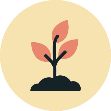 Bitki. Web simgesi basit illüstrasyon 