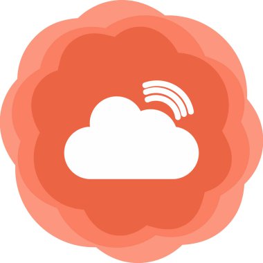 Rss Bulut simgesi, vektör illüstrasyonu basit tasarım