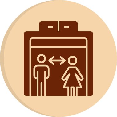 Asansör simgesi, vektör illüstrasyonu basit tasarım