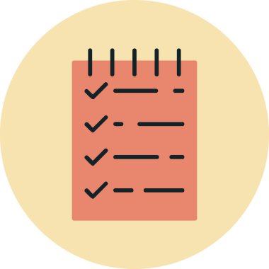 Kontrol listesi. Web simgesi basit illüstrasyon 