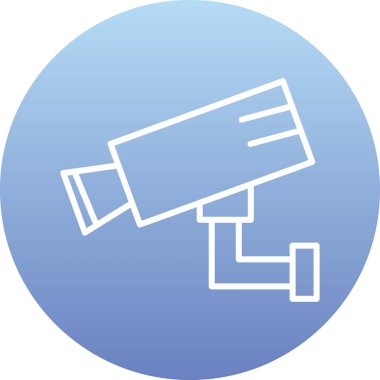 Bir CCTV kamerasının vektör simgesi, illüstrasyon  