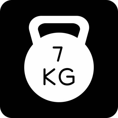 Kettlebell, ağırlık kaldırma modern simge vektörü