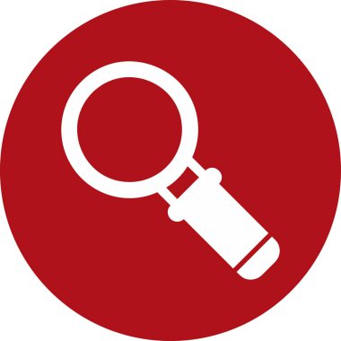 Büyütme cam simgesi, vektör illüstrasyonu 