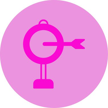 Okun ağ simgesine sahip hedef basit illüstrasyon