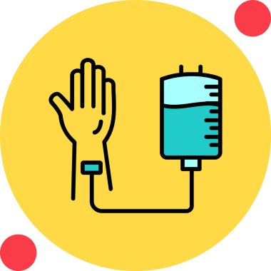 Kan Bağışı Web simgesi, vektör illüstrasyonu 