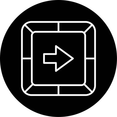 Ok Sağ simgesinin vektör illüstrasyonu