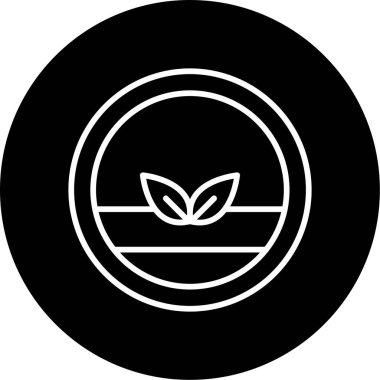 Vegan logosu, vektör çizimi basit tasarım