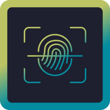 Parmak Tarayıcı Web simgesi, vektör illüstrasyonu