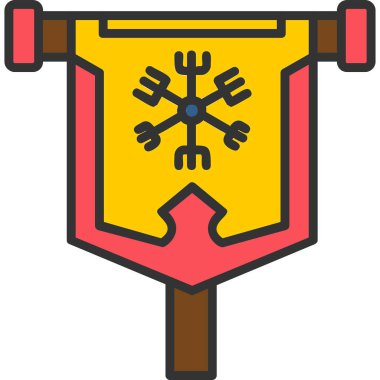 bayrak web simgesi, vektör illüstrasyonu 