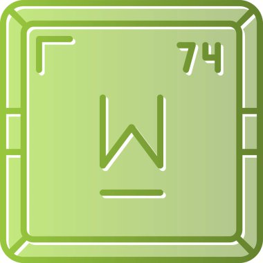 Periyodik tablo simgesinin Tungsten kimyasal ögesi