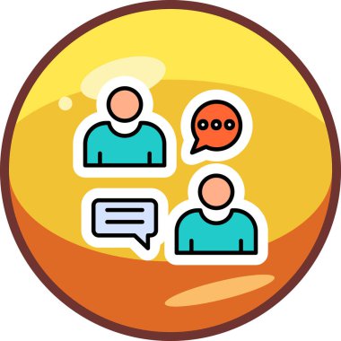 sohbet simgesi, vektör illüstrasyonu basit tasarım