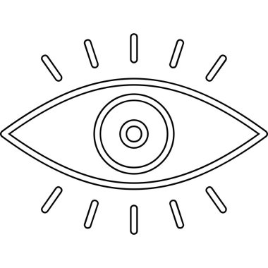 vizyon. Web simgesi basit illüstrasyon