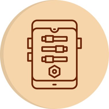 Smartphone web simgesi, vektör çizim 