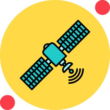 Uydu. Web simgesi basit illüstrasyon 