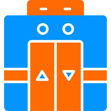 Asansör simgesi, vektör illüstrasyonu basit tasarım