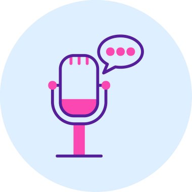 sohbet Podcast vektör illüstrasyonu